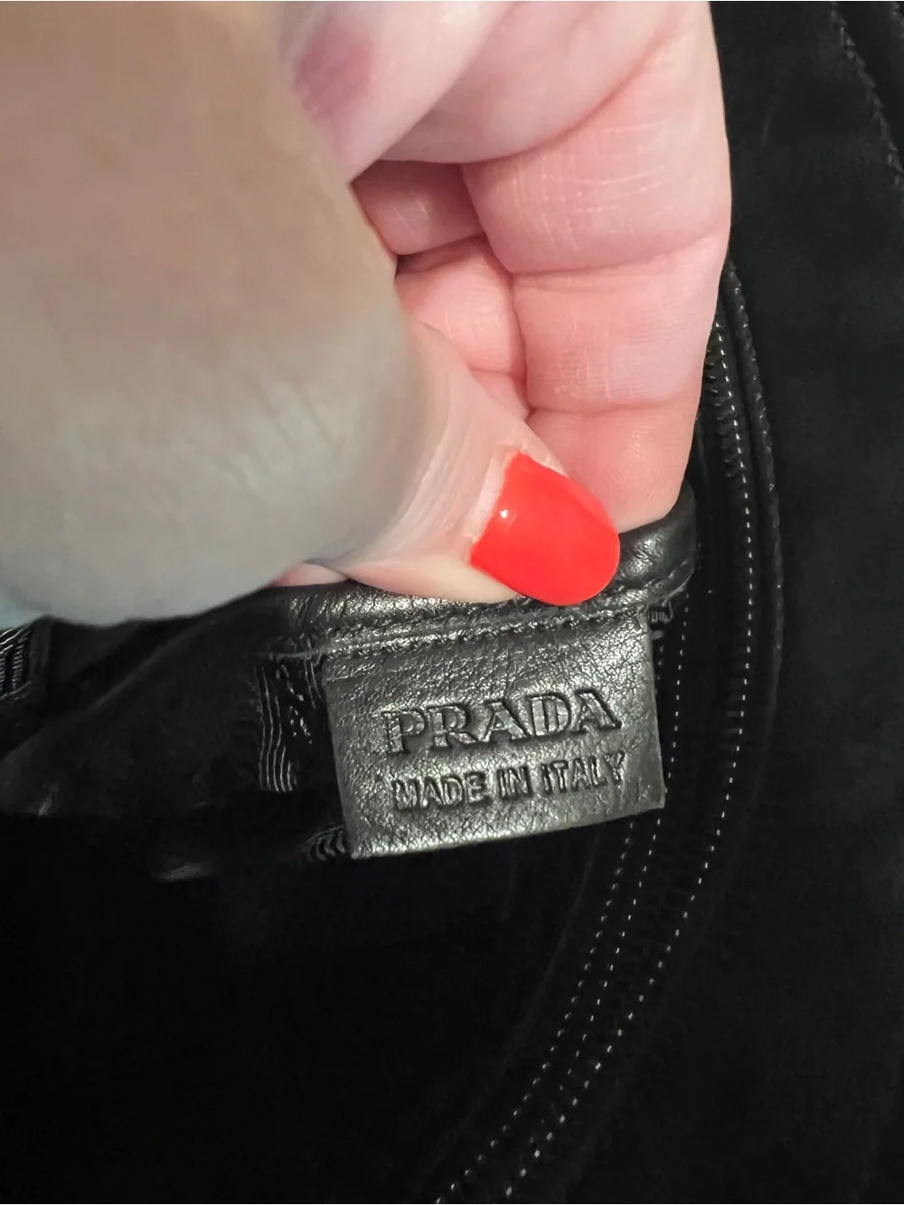 Prada⭐️Black Leather Messenger Bag with Silver Hardware!